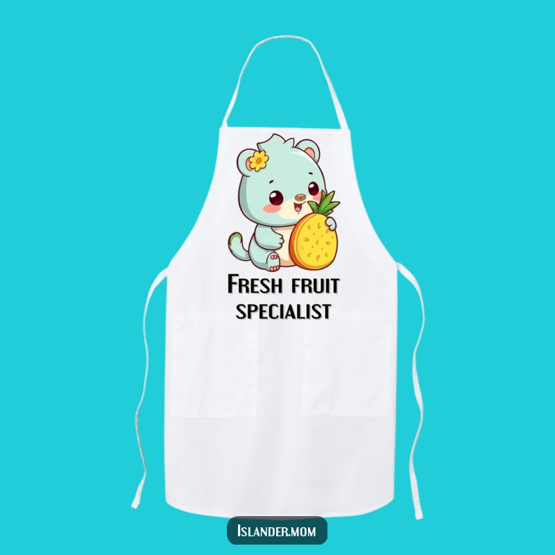 Funny Kawaii Islander Pineapple Apron: Kitchen Fun, Tropical Chef Wear, Perfect Funny Gift