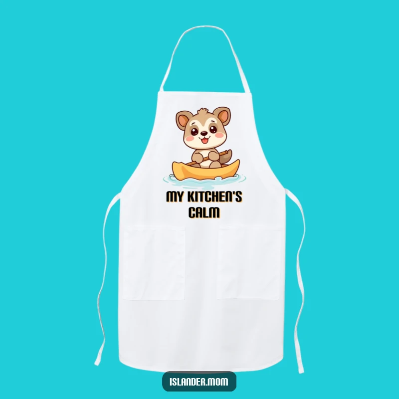 Funny Animal Canoe Apron: Cook Up Fun with a Smiling Paddler