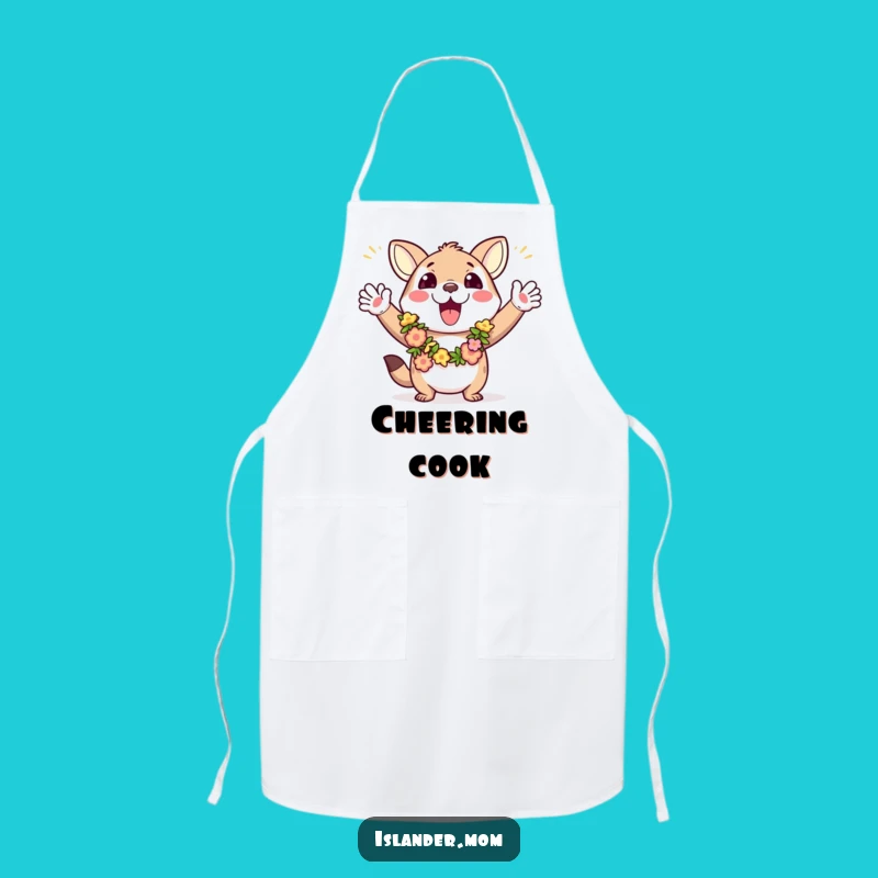 Funny Cheering Animal Lei Apron: Cook Up Some Cheerful Fun!