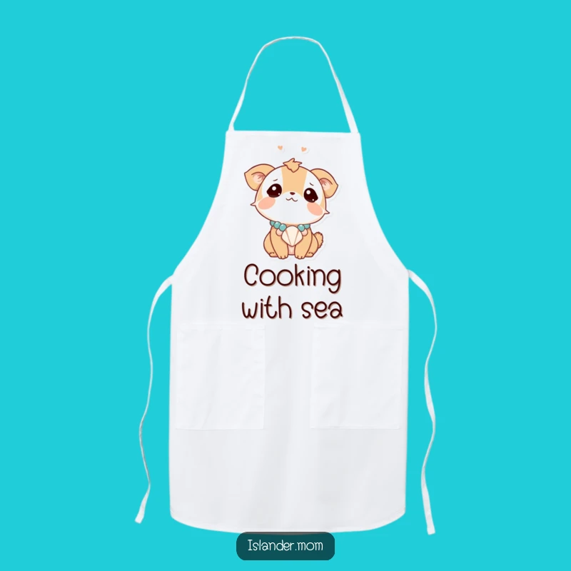 Funny Dreamy Animal Seashell Apron: Cook with Coastal Charm