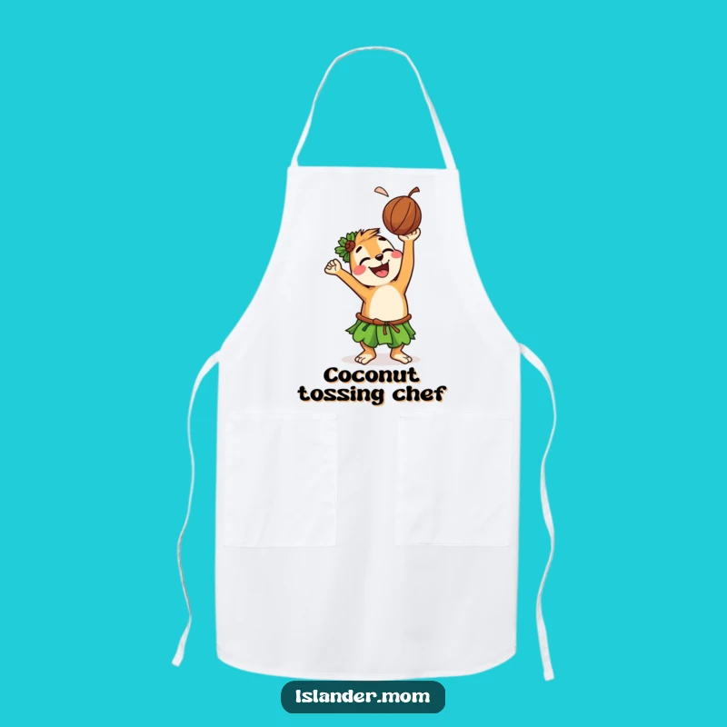 Funny Islander Animal Apron: Coconut Toss Kitchen Fun, Great Hilarious Gift