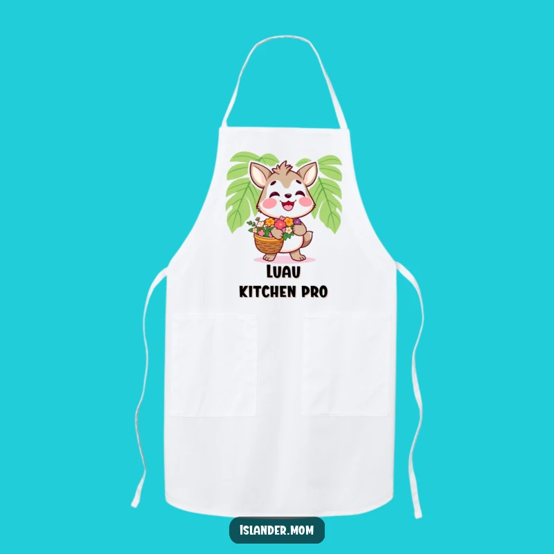 Funny Islander Animal Apron: Tropical Chef with Flowers, Perfect Humorous Kitchen Gift