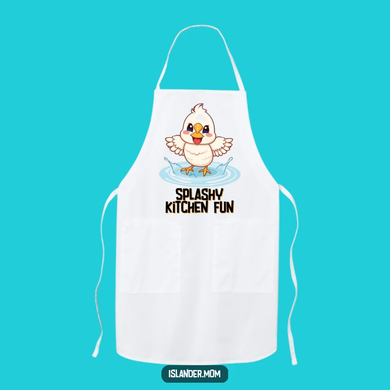 Funny Mama Bird Apron: Lagoon Splash Fun for Kitchen Adventures
