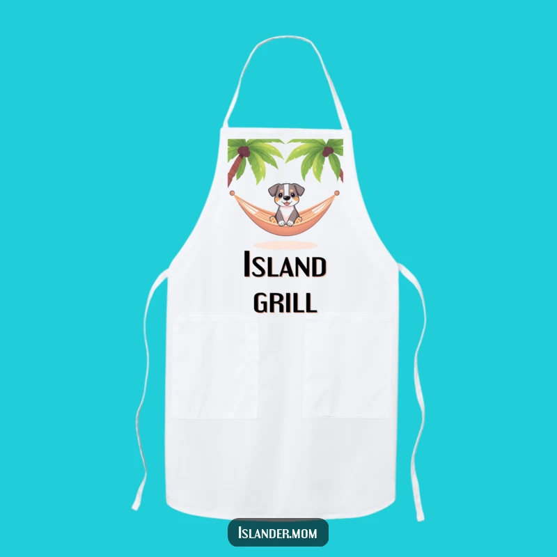 Funny Dog Grill Master Apron - Relaxed Hammock BBQ Chef