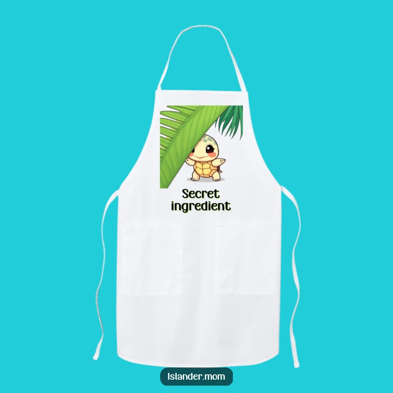 Funny Turtle Peek Apron: Cook with Island Curiosity