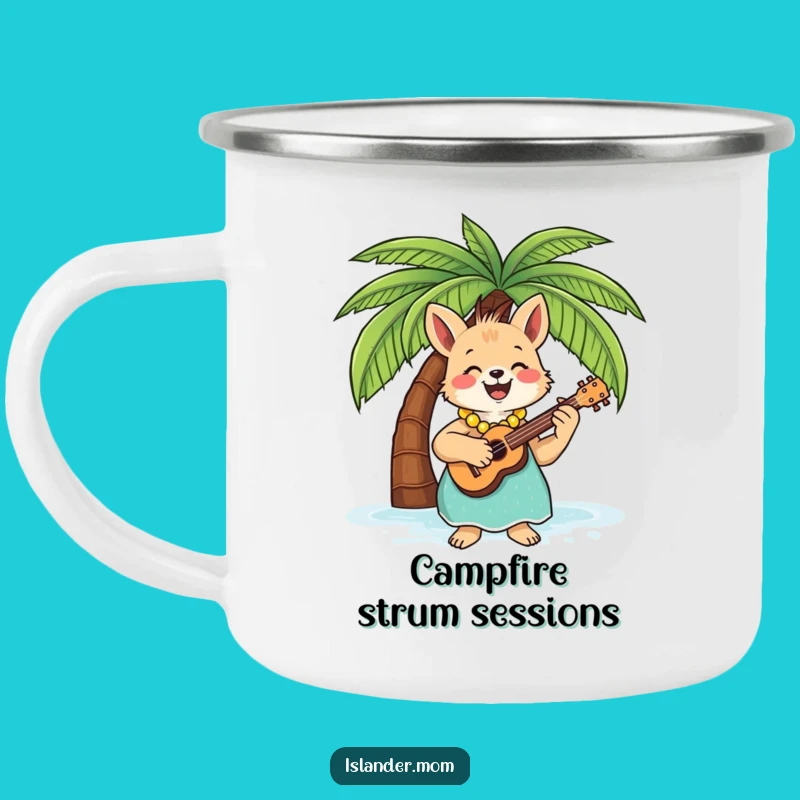 Funny Island Mom Ukulele Camping Mug - Campfire Tunes!