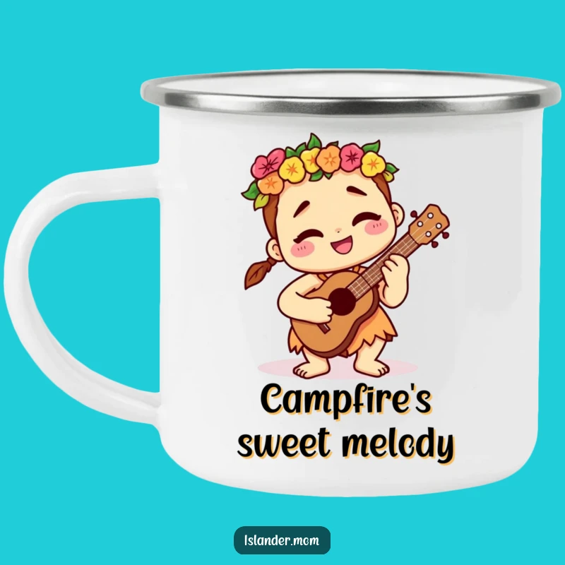 Durable Funny Islander Ukulele Camping Mug - Melodious Adventure Gift