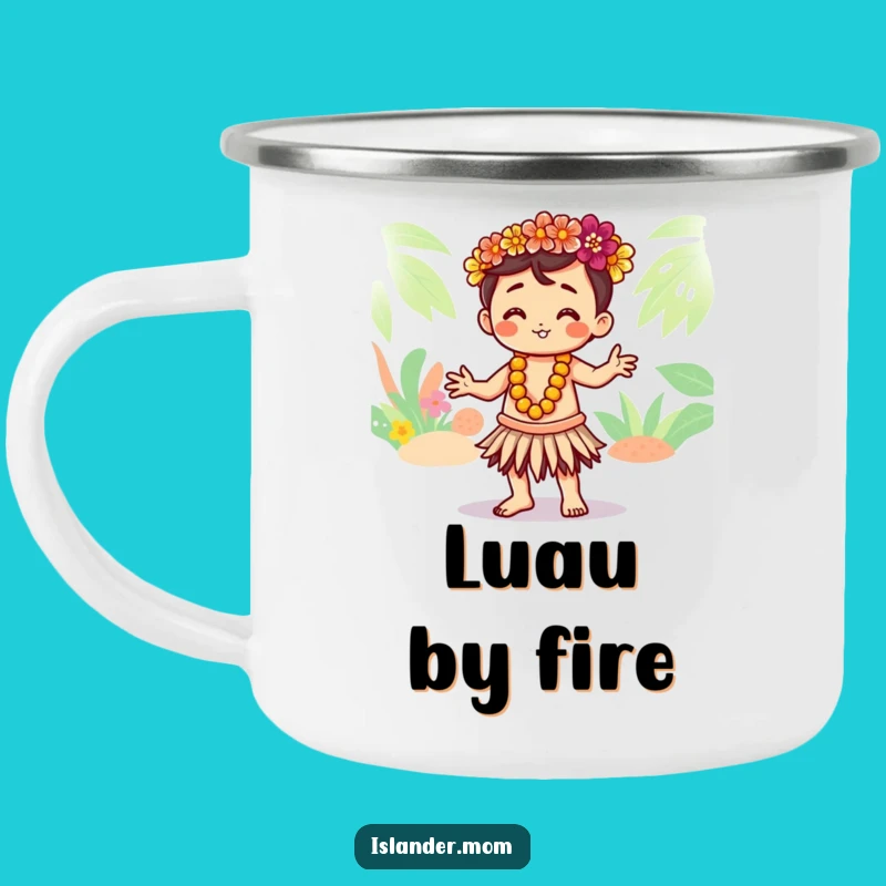 Funny Kawaii Islander Hula Camping Mug - Tropical Dance Adventure