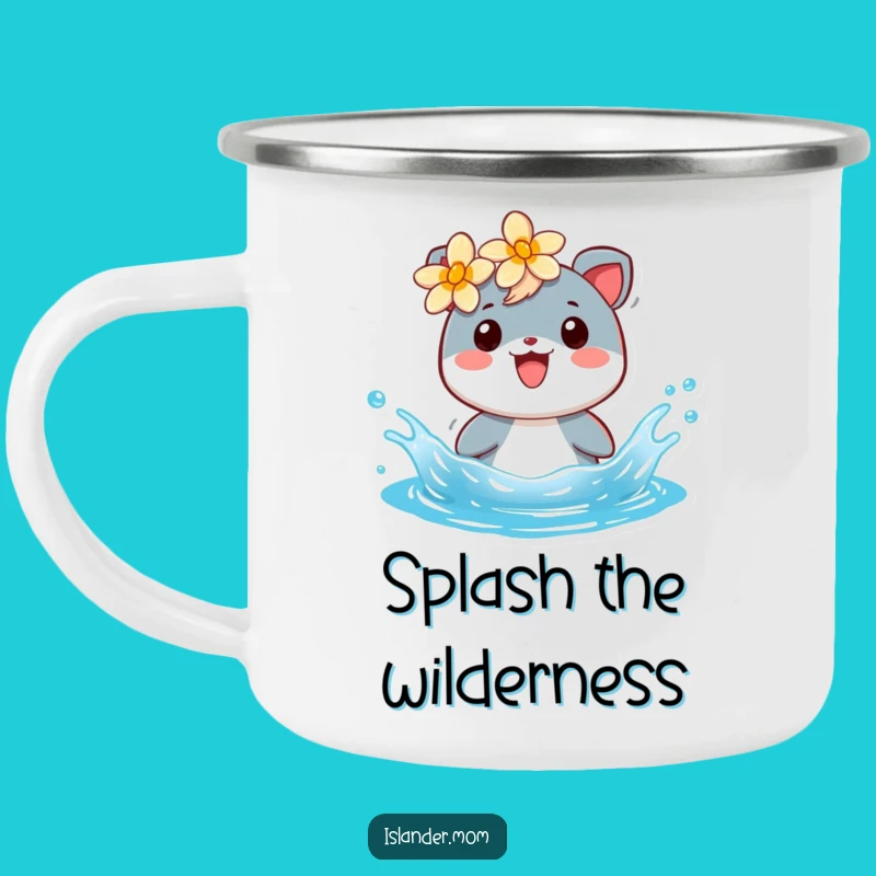 Funny Cheerful Islander Animal Camping Mug: Adventure in Paradise!