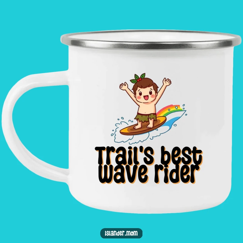 Durable Funny Rainbow Wave Islander Camping Mug - Adventure Ready Gift