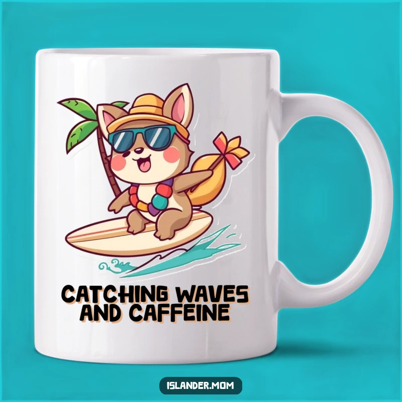 Funny Islander Animal Mug: Surfing Character for a Wave of Funny Gifts