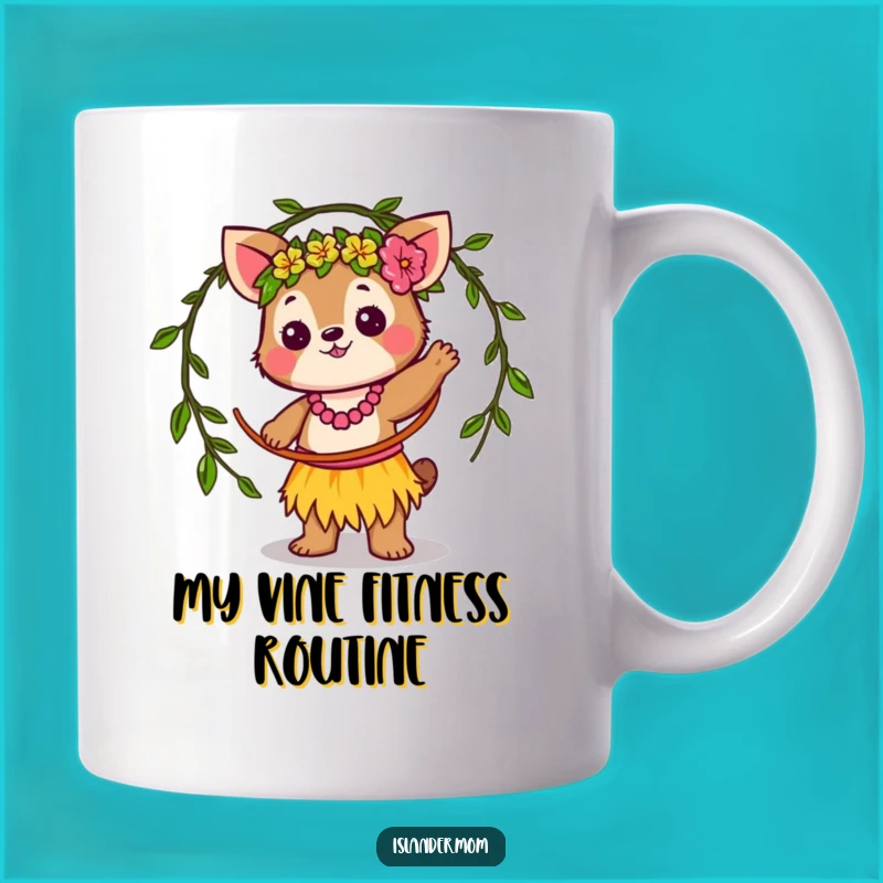 Funny Islander Animal Hula Hoop Mug: A Hilarious Tropical Gift for Twirling Fun