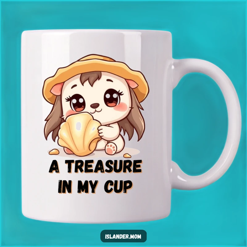 Funny Kawaii Islander Animal Seashell Discovery Mug: A Treasure Trove of Humor Gift!