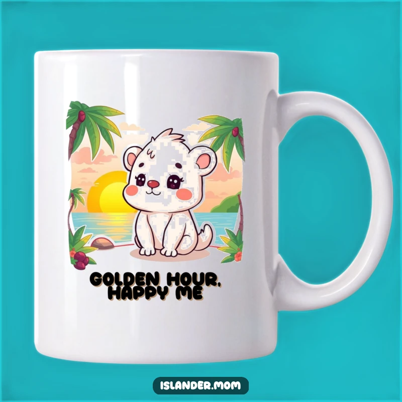 Funny Sunset Gazing Islander Animal Mug, A Perfect Relaxing Gift