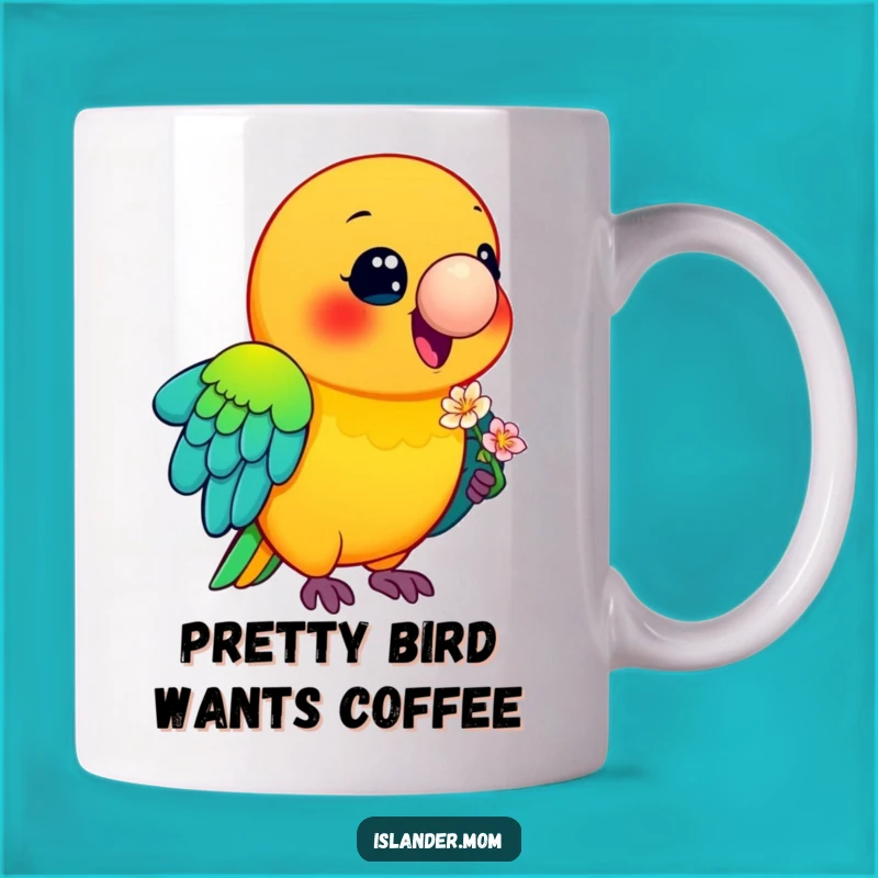 Funny Parrot Flower Beak Mug: Colorful Bird Lover Funny Gift