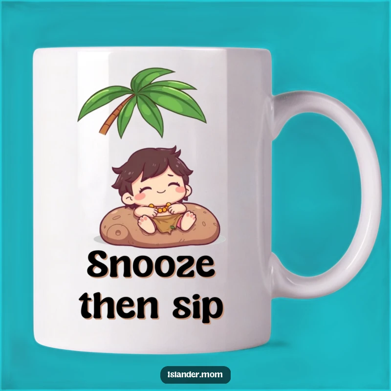 Funny Kawaii Islander Palm Tree Mug: Relaxing Character Gift for Ultimate Chill