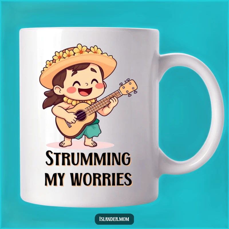 Funny Islander Ukulele Mug - Cheerful Musician Gift for Happy Souls