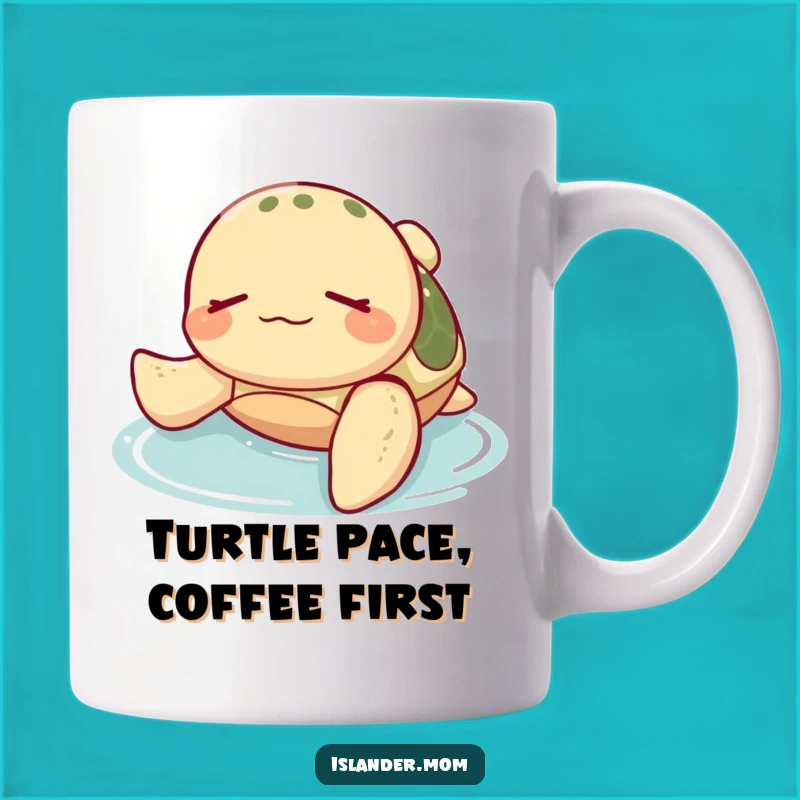 Funny Sea Turtle Zen Mug: Relaxed Ocean Dweller Funny Gift