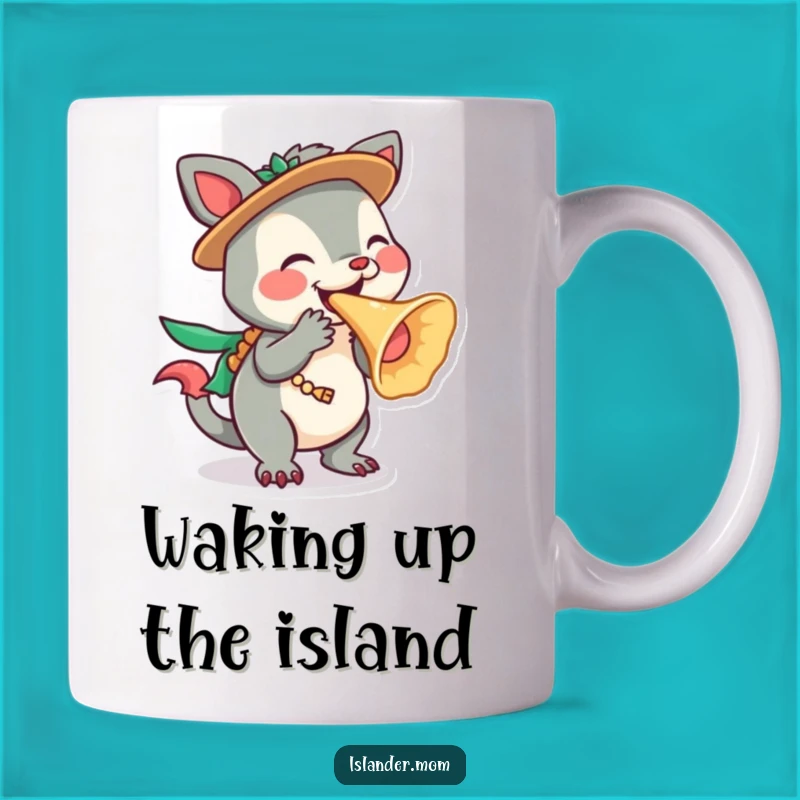 Funny Islander Animal Mug: Conch Shell Blower for a Tropical Funny Gift