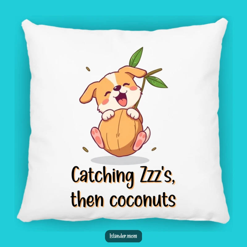 Funny Dog Coconut Catch Pillow: Cozy Comfort with a Hilarious Canine Twist