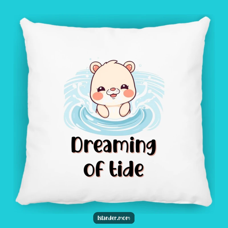 Cozy Funny Islander Mom Animal Ocean Splash Pillow - Beach Comfort!