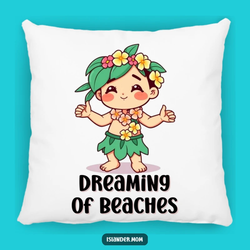 Cozy Funny Kawaii Islander Pillow: Tropical Dancer Cuddle Gift