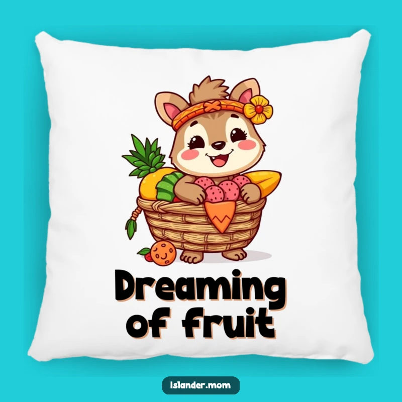 Funny Islander Animal Pillow: Tropical Fruit Basket Comfort, Perfect Hilarious Gift
