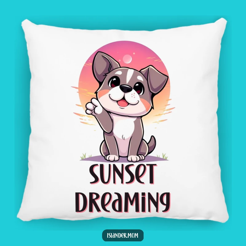 Funny Dog Sunset Dream Pillow - Cozy Canine Comfort Gift