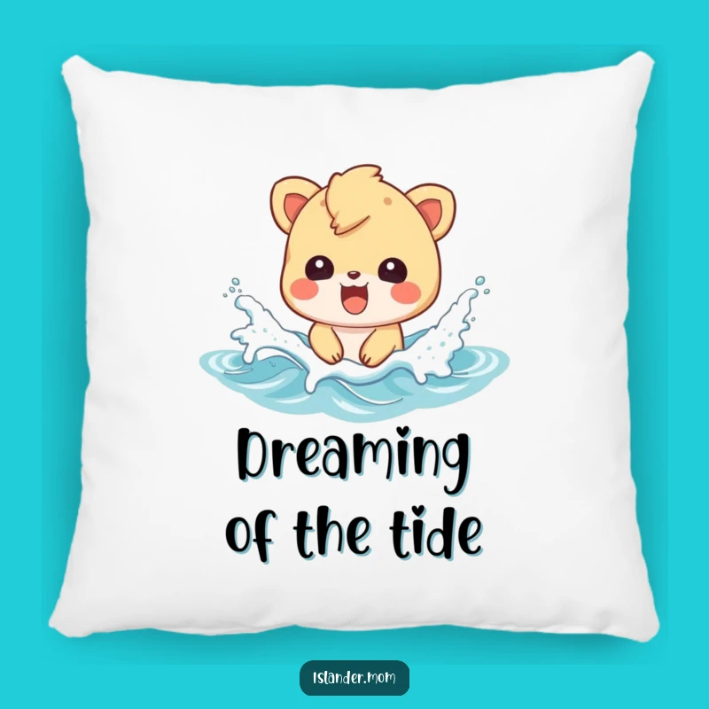 Funny Islander Wave Splash Pillow - Cozy Beach Cushion