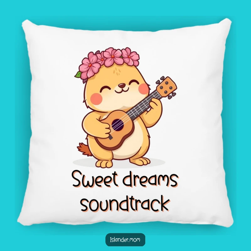 Funny Kawaii Animal Ukulele Pillow: Cozy Comfort & Musical Humor Gift!