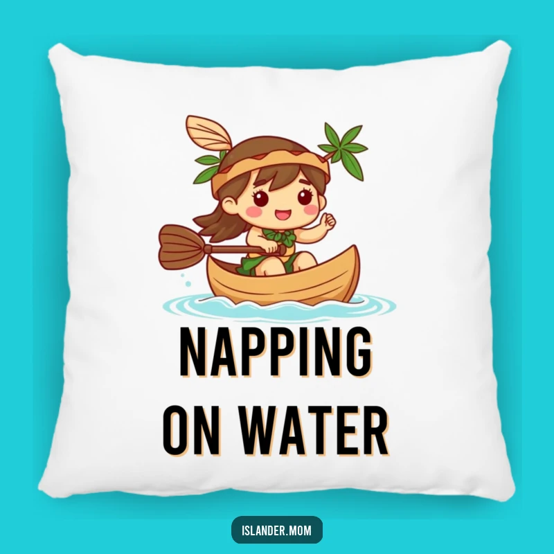 Funny Kawaii Islander Canoe Paddling Pillow: Comfy & Cheerful Accent