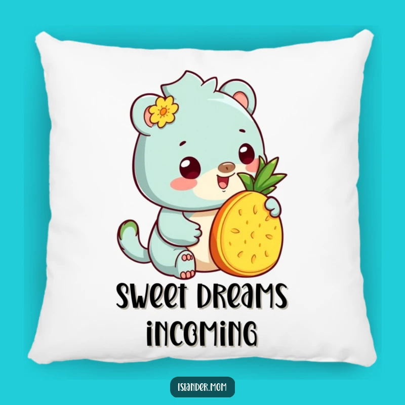 Funny Kawaii Islander Pineapple Pillow: Soft Decorative Pillow, Tropical Accent, Comfy Funny Gift