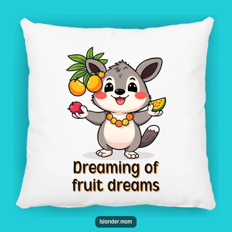 Funny Kawaii Juggling Animal Pillow - Hilarious Accent for Tropical, Cozy Rooms