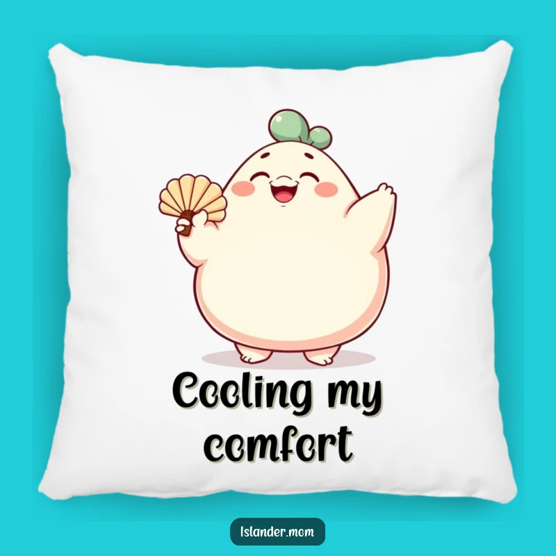 Funny Rotund Fan Character Pillow: Cozy Comfort and Cheerful Humor