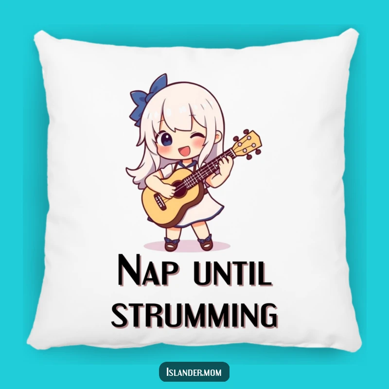 Funny Ukulele Pillow: Comfy Character Strumming with Glee - Cozy Gift