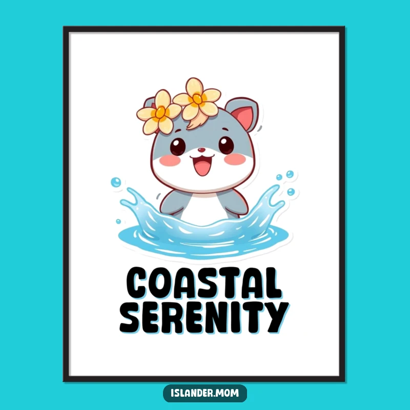 Funny Cheerful Islander Animal Digital Art: Instant Island Vibes!