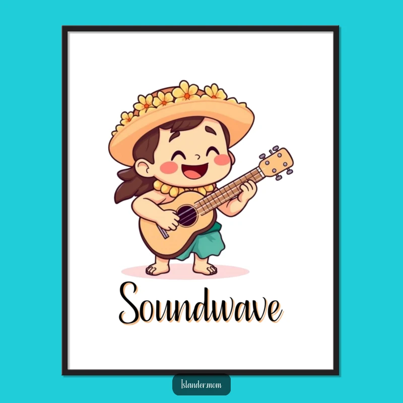 Funny Islander Ukulele Digital Art - Instant Musical Island Vibes