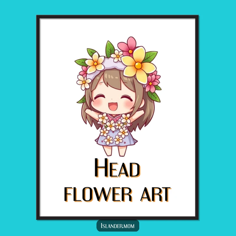Funny Lei Head Balance Digital Art - Instant Tropical Joy Print