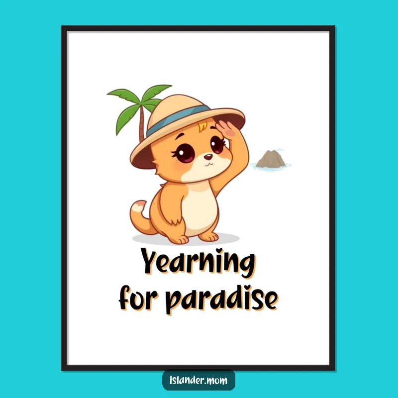 Funny Islander Mom Digital Print - Island Gazer Art Gift