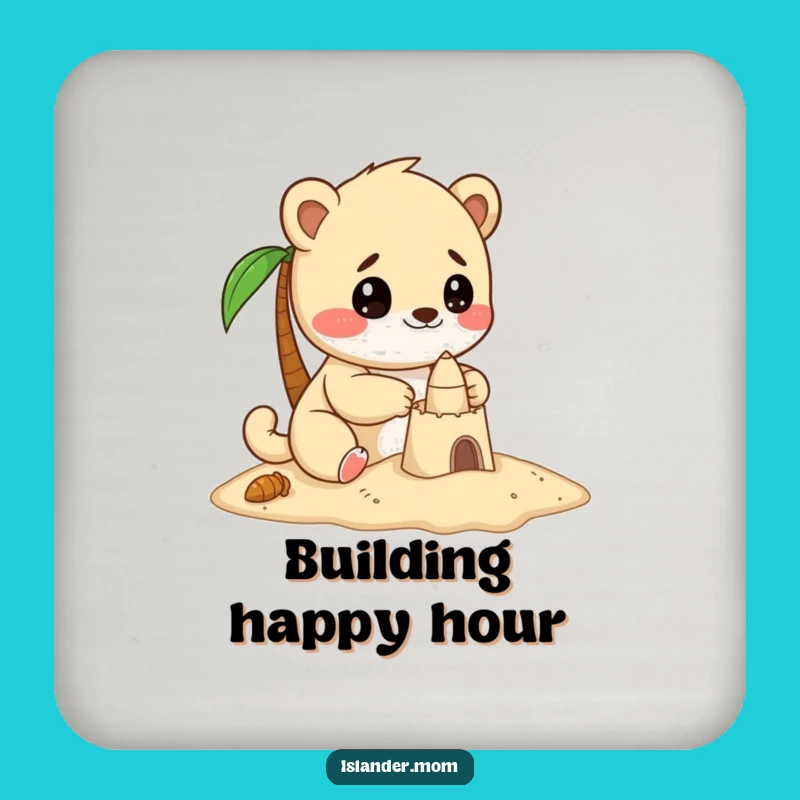 Funny Sandcastle Builder Coaster, Protect Surfaces with Fun