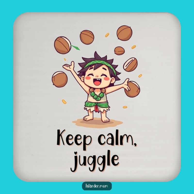 Funny Kawaii Islander Coconut Coasters: Protect Surfaces with Playful Style