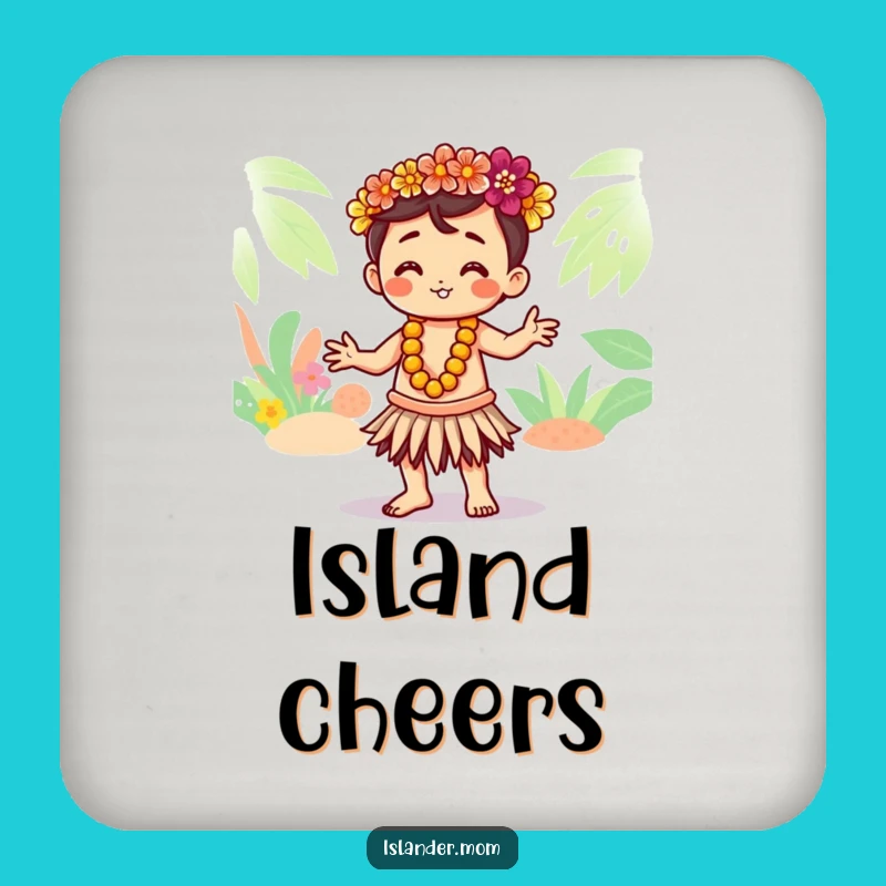 Funny Kawaii Islander Hula Coaster - Graceful Tropical Decor Gift
