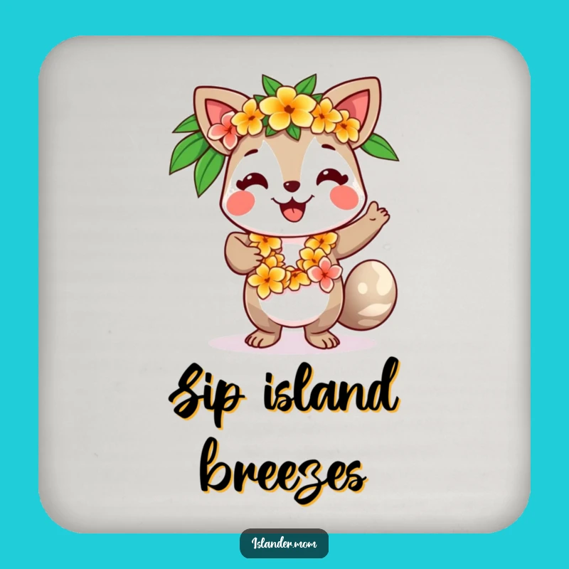 Funny Islander Animal Dancing Coaster: Protect Drinks with Aloha