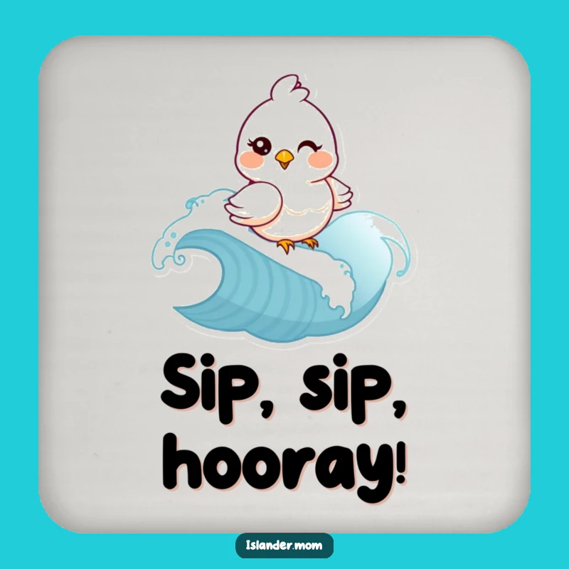 Funny Mama Bird Coaster - Chic Coastal Protection Gift for Bird Lovers!