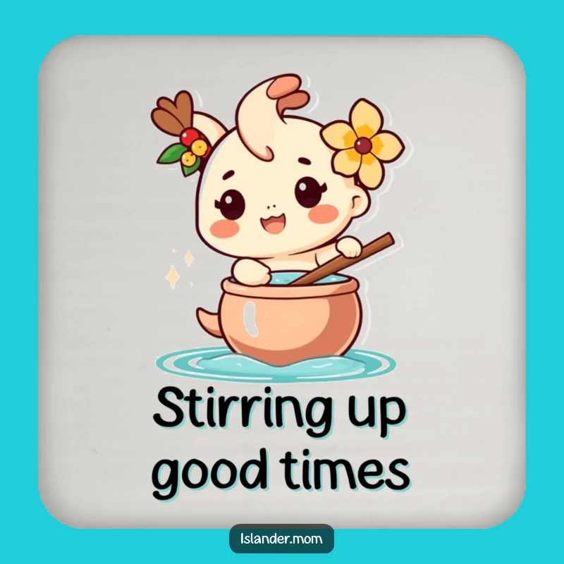 Funny Islander Chef Coaster: Protect Your Table with Happy Cooking, Fun Funny Gift