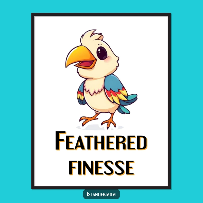 Funny Bird Shimmy Poster: Vibrant Wall Art for a Cheerful Space