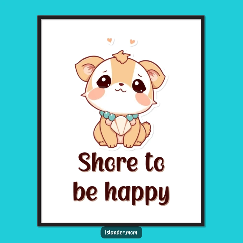 Funny Dreamy Animal Seashell Poster: Decorate with Whimsical Escapism