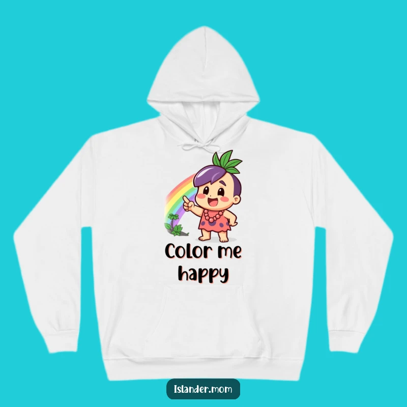 Cozy Funny Islander Rainbow Hoodie - Warm Gift for Island Dreamers