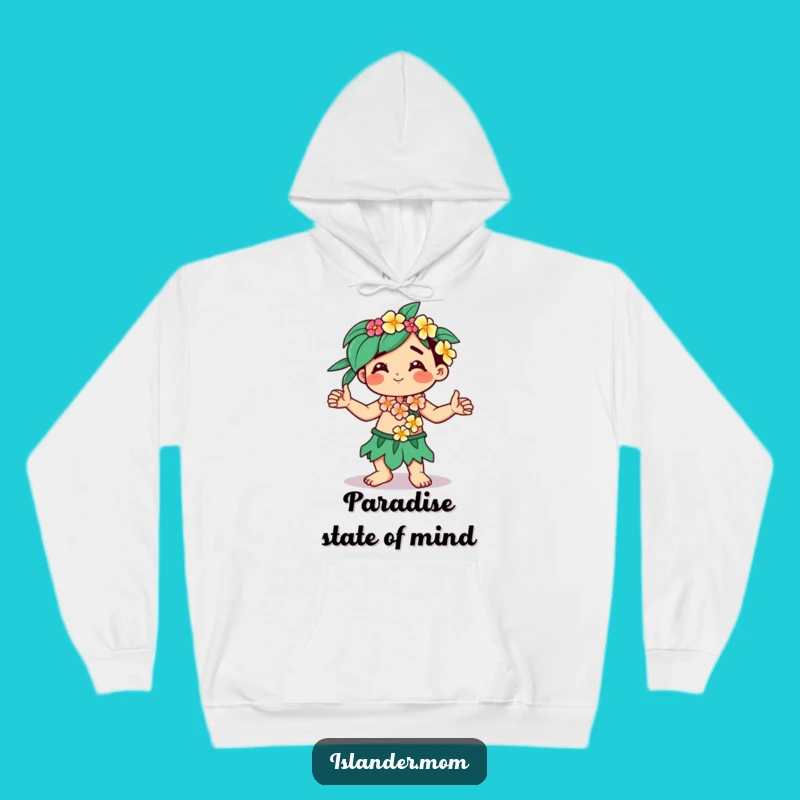 Cozy Funny Kawaii Islander Hoodie: Tropical Dancer Character Warm Gift