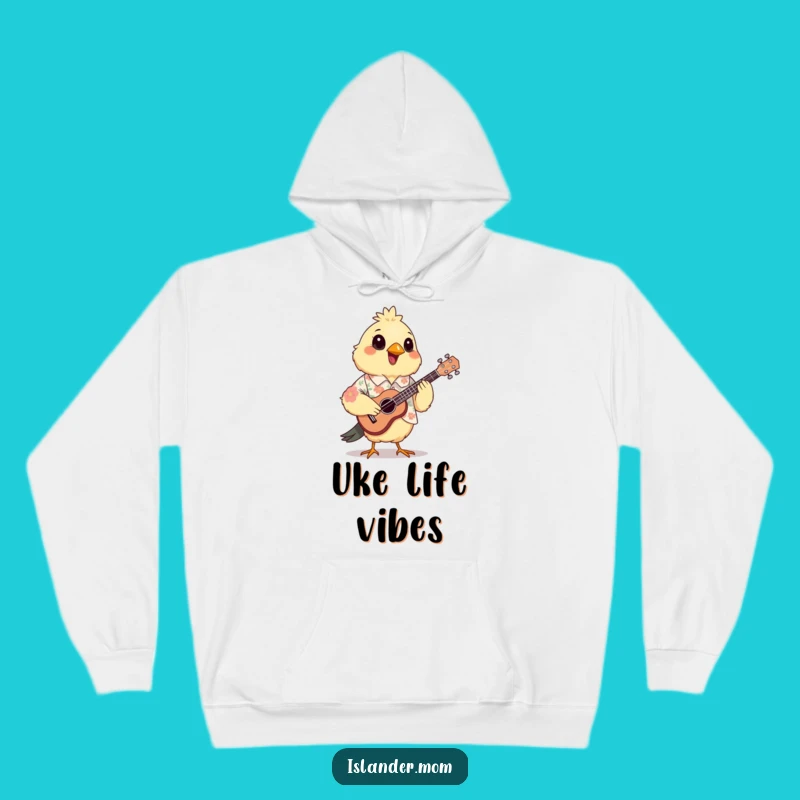 Cozy Funny Mama Bird Hoodie: Floral Style and Happy Ukulele Tunes